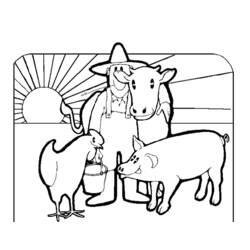 着色页: 农场动物 (动物) #21495 - 免费可打印着色页