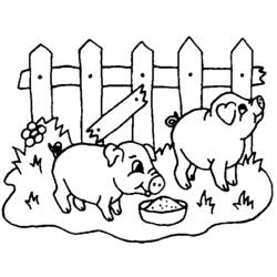 着色页: 农场动物 (动物) #21518 - 免费可打印着色页