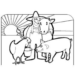 着色页: 农场动物 (动物) #21546 - 免费可打印着色页