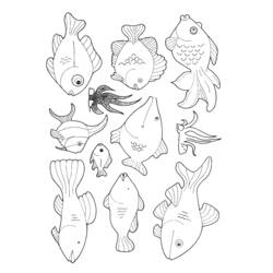 着色页: 鱼 (动物) #17029 - 免费可打印着色页