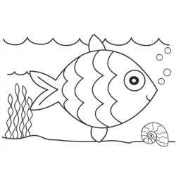 着色页: 鱼 (动物) #17032 - 免费可打印着色页