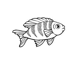 着色页: 鱼 (动物) #17064 - 免费可打印着色页