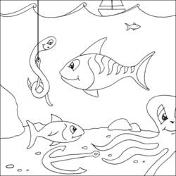 着色页: 鱼 (动物) #17131 - 免费可打印着色页