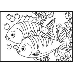 着色页: 鱼 (动物) #17140 - 免费可打印着色页