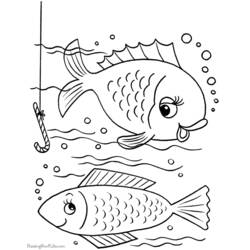 着色页: 鱼 (动物) #17167 - 免费可打印着色页