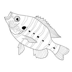 着色页: 鱼 (动物) #17201 - 免费可打印着色页