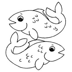 着色页: 鱼 (动物) #17202 - 免费可打印着色页