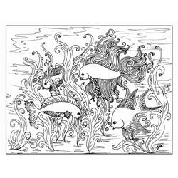着色页: 鱼 (动物) #17210 - 免费可打印着色页