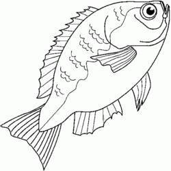 着色页: 鱼 (动物) #17217 - 免费可打印着色页