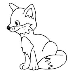 着色页: 狐狸 (动物) #14964 - 免费可打印着色页
