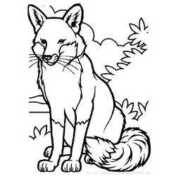 着色页: 狐狸 (动物) #14965 - 免费可打印着色页