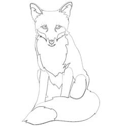 着色页: 狐狸 (动物) #14969 - 免费可打印着色页