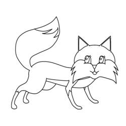 着色页: 狐狸 (动物) #15010 - 免费可打印着色页