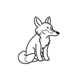 着色页: 狐狸 (动物) #15014 - 免费可打印着色页