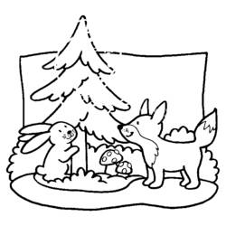 着色页: 狐狸 (动物) #15024 - 免费可打印着色页