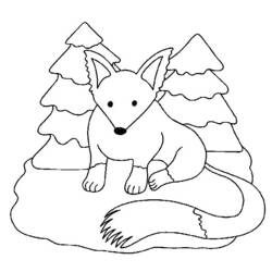 着色页: 狐狸 (动物) #15028 - 免费可打印着色页