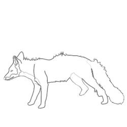 着色页: 狐狸 (动物) #15032 - 免费可打印着色页