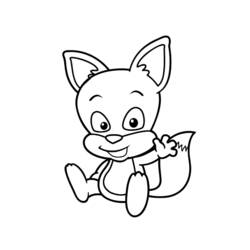 着色页: 狐狸 (动物) #15056 - 免费可打印着色页