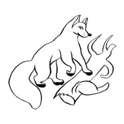 着色页: 狐狸 (动物) #15064 - 免费可打印着色页