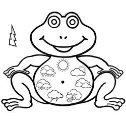 着色页: 青蛙 (动物) #7576 - 免费可打印着色页