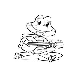 着色页: 青蛙 (动物) #7580 - 免费可打印着色页