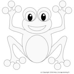 着色页: 青蛙 (动物) #7583 - 免费可打印着色页