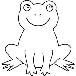 着色页: 青蛙 (动物) #7600 - 免费可打印着色页