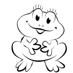 着色页: 青蛙 (动物) #7603 - 免费可打印着色页