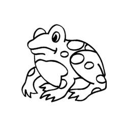 着色页: 青蛙 (动物) #7604 - 免费可打印着色页