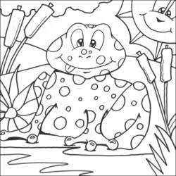 着色页: 青蛙 (动物) #7623 - 免费可打印着色页