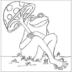 着色页: 青蛙 (动物) #7657 - 免费可打印着色页