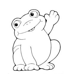 着色页: 青蛙 (动物) #7659 - 免费可打印着色页