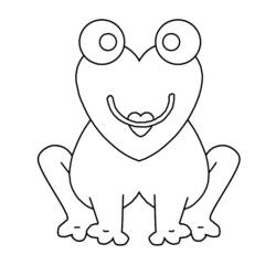 着色页: 青蛙 (动物) #7662 - 免费可打印着色页