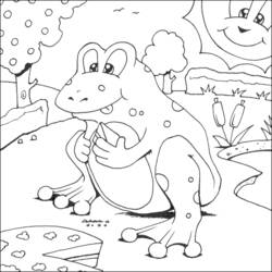 着色页: 青蛙 (动物) #7692 - 免费可打印着色页
