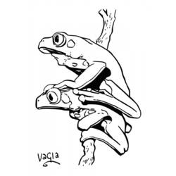着色页: 青蛙 (动物) #7720 - 免费可打印着色页