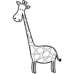 着色页: 长颈鹿 (动物) #7247 - 免费可打印着色页