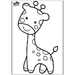 着色页: 长颈鹿 (动物) #7264 - 免费可打印着色页