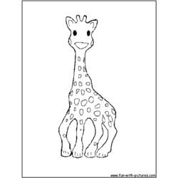 着色页: 长颈鹿 (动物) #7310 - 免费可打印着色页
