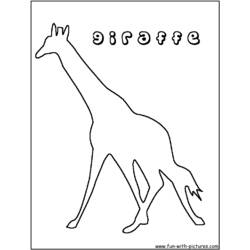 着色页: 长颈鹿 (动物) #7319 - 免费可打印着色页