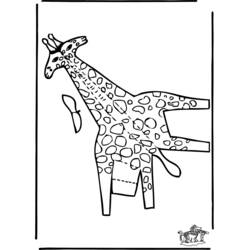 着色页: 长颈鹿 (动物) #7320 - 免费可打印着色页