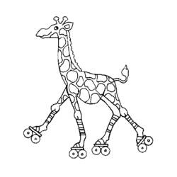 着色页: 长颈鹿 (动物) #7333 - 免费可打印着色页