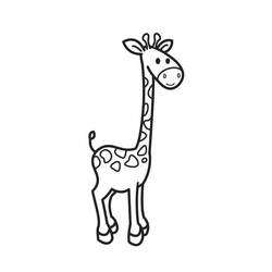着色页: 长颈鹿 (动物) #7357 - 免费可打印着色页