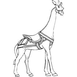 着色页: 长颈鹿 (动物) #7381 - 免费可打印着色页