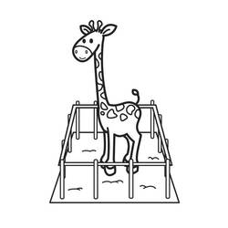 着色页: 长颈鹿 (动物) #7391 - 免费可打印着色页