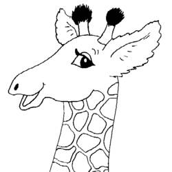 着色页: 长颈鹿 (动物) #7412 - 免费可打印着色页