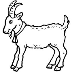 着色页: 山羊 (动物) #2361 - 免费可打印着色页