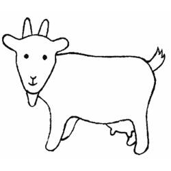 着色页: 山羊 (动物) #2398 - 免费可打印着色页