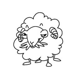 着色页: 山羊 (动物) #2411 - 免费可打印着色页