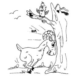 着色页: 山羊 (动物) #2423 - 免费可打印着色页
