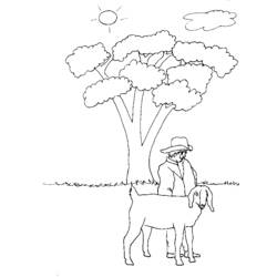 着色页: 山羊 (动物) #2430 - 免费可打印着色页